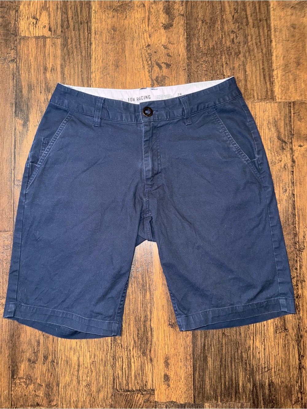 Fox Navy Flat-Front Chino Shorts Men’s Size 28